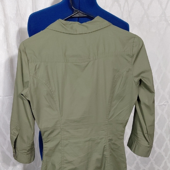 MNG BY Mango Olive Long Sleeve Dress - Picture 8 of 13